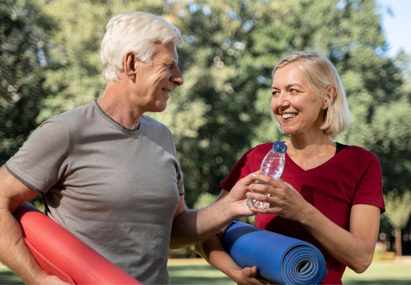 Active couple enjoying health and energy from Mediterranean meal plans from LifeChef